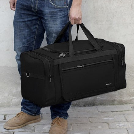 Geanta multifunctionala de voiaj, Zola, 70 l, curea de mana si de umar, ideala pentru avion, nailon, impermeabila, 70 x 29 x 32 cm, neagra Geanta multifunctionala de voiaj, Zola, 70 l, curea de mana si de umar, ideala pentru avion, nailon, impermeabila, 70 x 29 x 32 cm, neagra